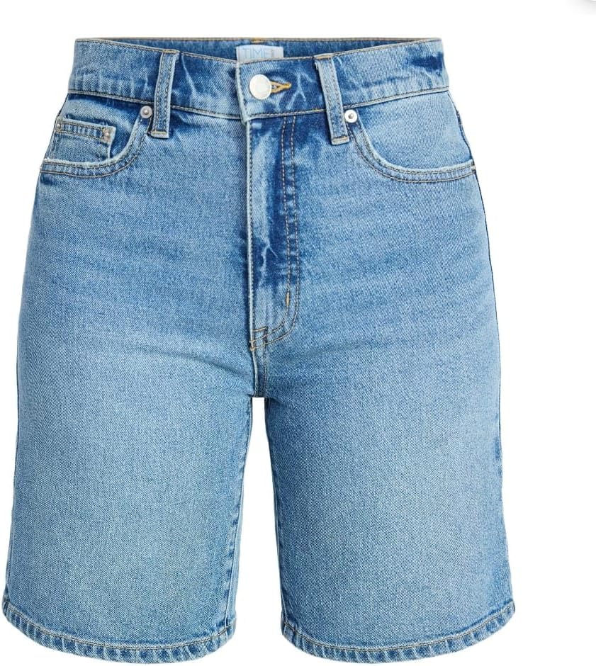 Women’s Time and Tru High‑Rise Denim Bermuda Shorts, 9" Inseam