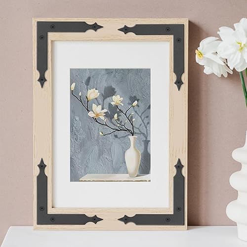 Miniatura 5 de 4 unids losa de puerta de granero Balck soporte de esquina en forma de L puerta corredera decoración hardware para puertas de garaje persianas