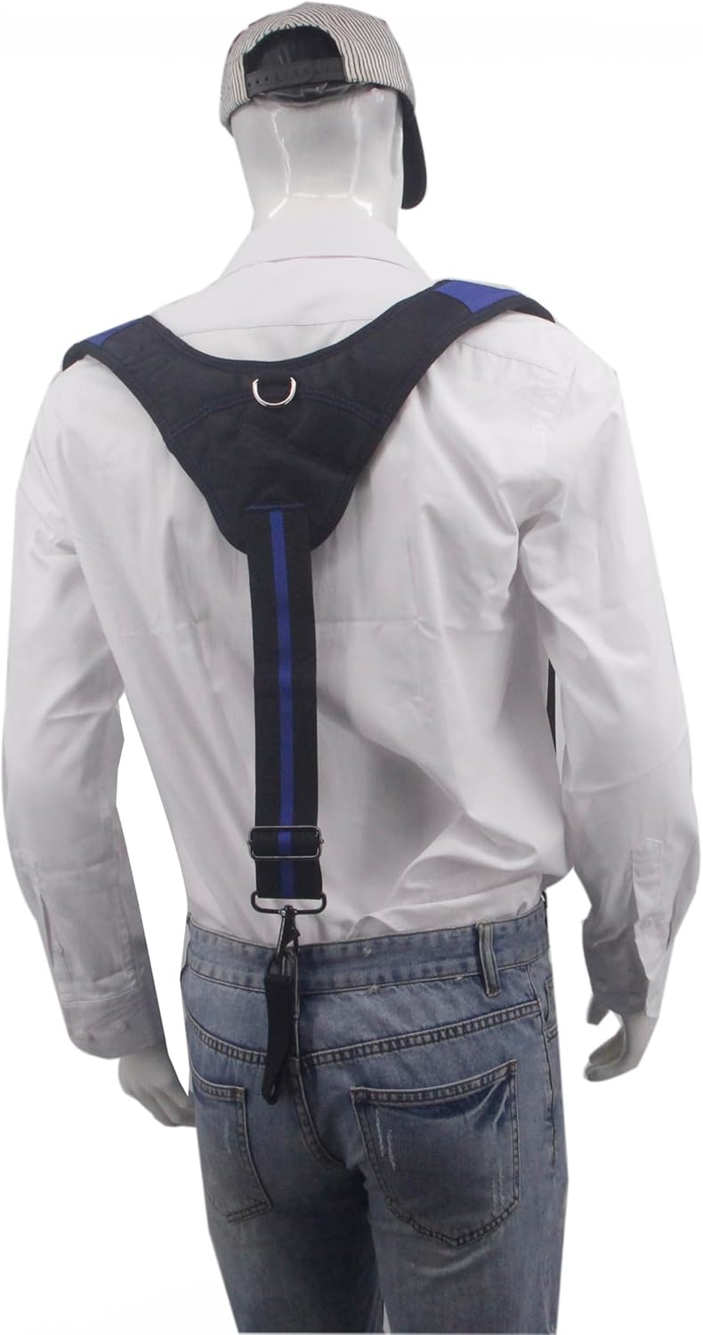 Heavy Duty Tool Belt Suspenders for Men 3 Point Padded Suspenders with Attachment Loops for Men - Image 3