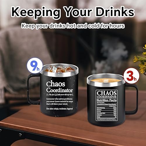 Miniatura 5 de Chaos Coordinator - Taza de 14 onzas  Regalos de agradecimiento para hombres  Maestro, Principal  Regalo para jefe, compañeros de trabajo, asistente