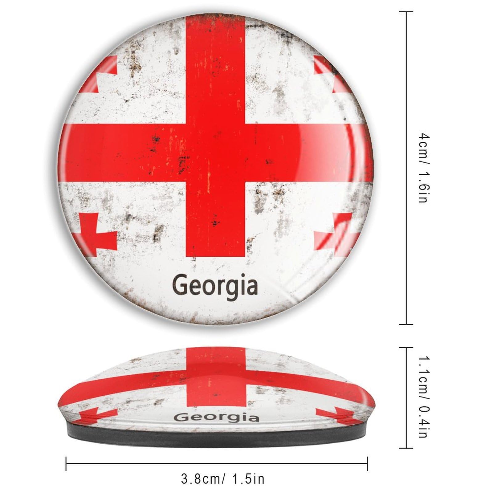 Kühlschrankmagnete, Glas, starke Magnete "It's in My DNA Georgia Flagge", starke Kühlschrankmagnete, Nationalfeiertag, patriotische Dekorationen, Magnete für Kühlschrank, Geschirrspüler,