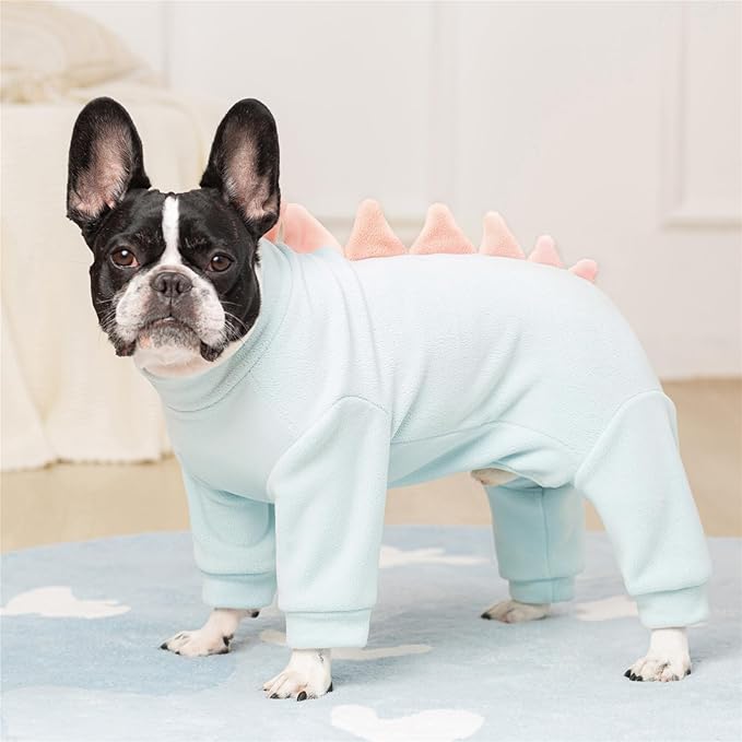 Pijama de Dinosaurio para Perro Halloween Disfraz Frenchie Bulldog miniatura 2