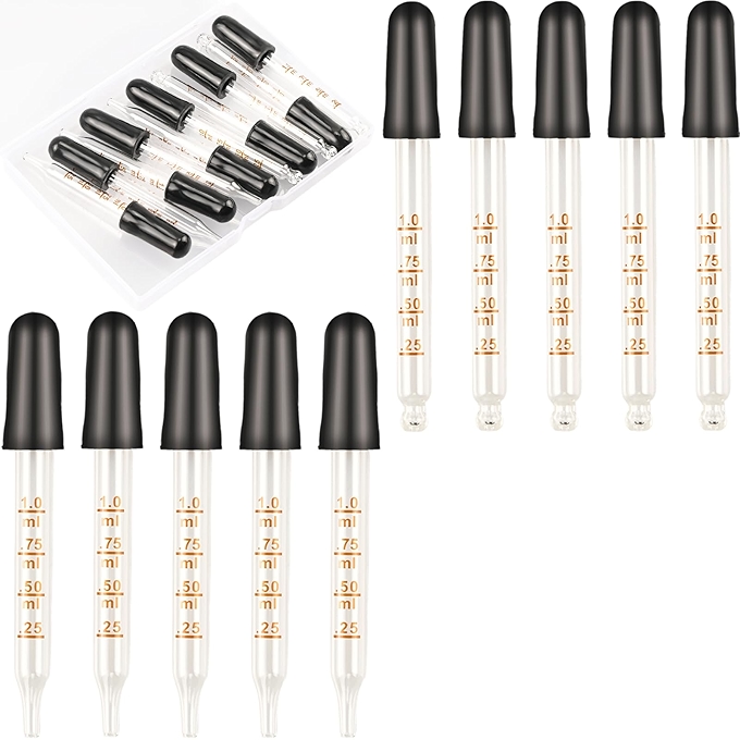 玻璃滴管带橡胶头 1ml 10个装 实验室用滴管