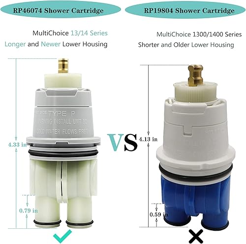 Miniatura 5 de RP46074 Conjunto de cartucho de válvula de ducha compatible para ducha y bañera Serie 1314 grifo, conjunto de reparación universal de una sola