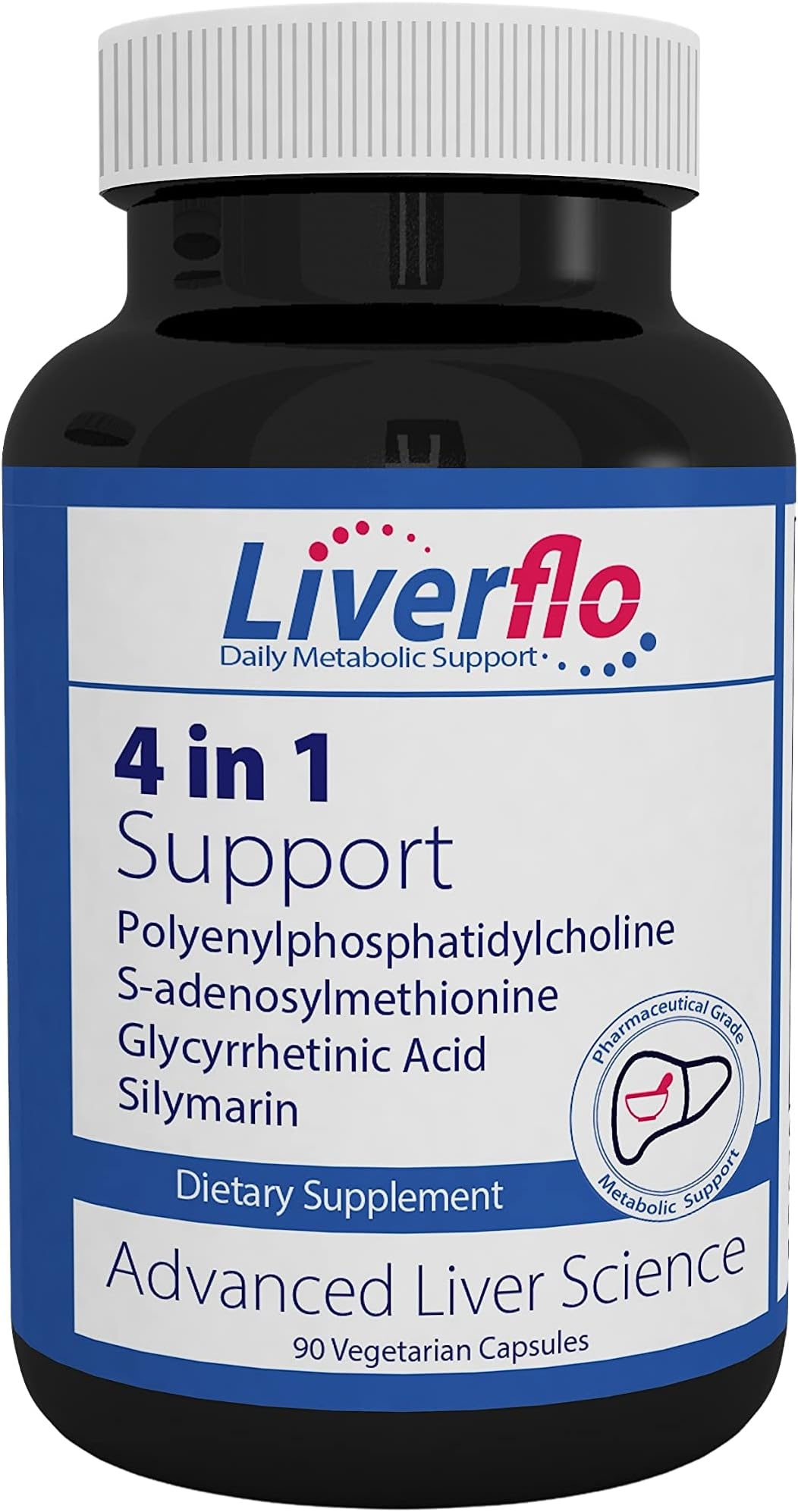 Nutrasal LiverFlo Advanced Liver Support with Micronized Liposomes and Delayed Release Dual Capsule Technology Delivers PPC (PhosChol), Silymarin, Glycyrrhizin, and S-Adnonsylmethionine (SAMe),