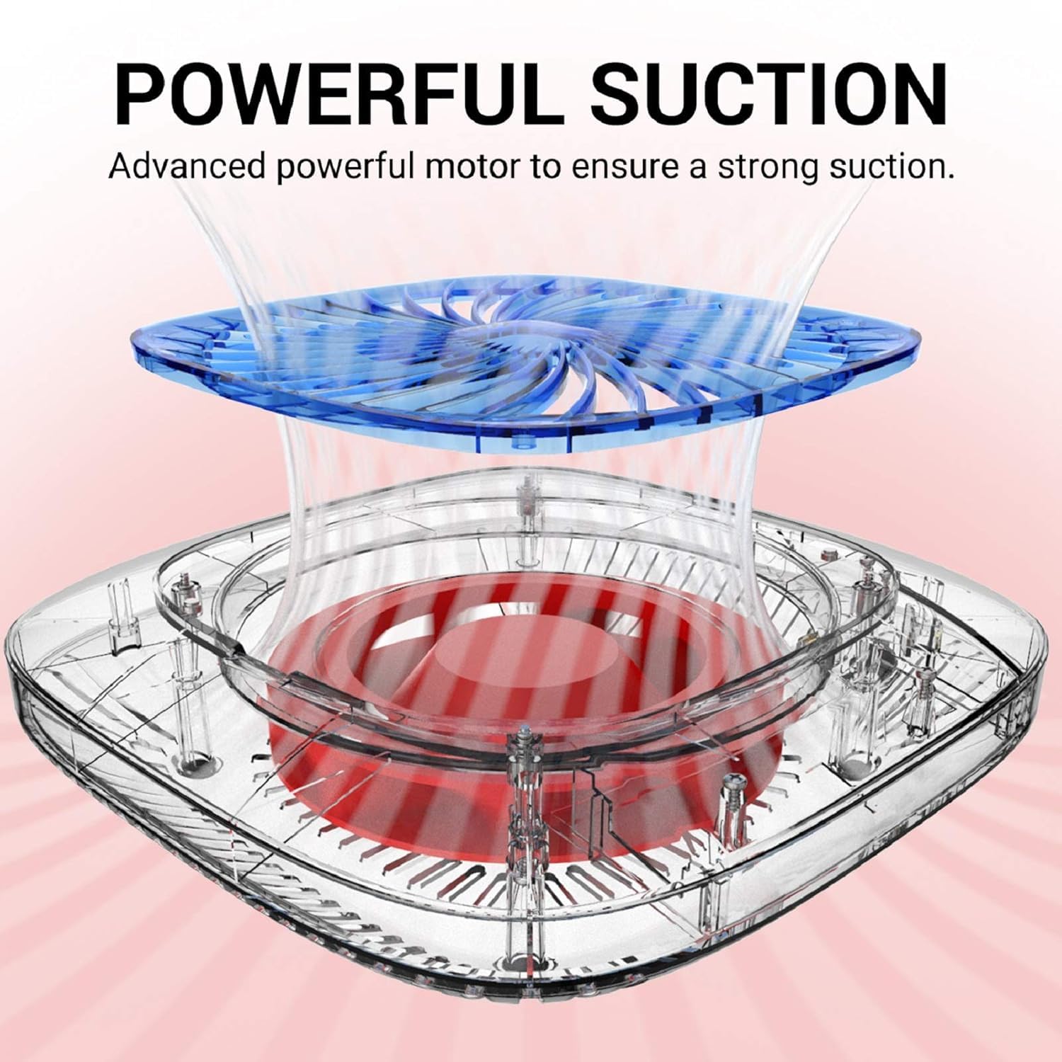 MelodySusie Professional Nail Dust Collector, SPro 4000RPM Nail Vacuum Fan with 2 Powerful Suction Modes & Reusable Filter, Essential Tool for NAI Tech & Salon Use,Pink