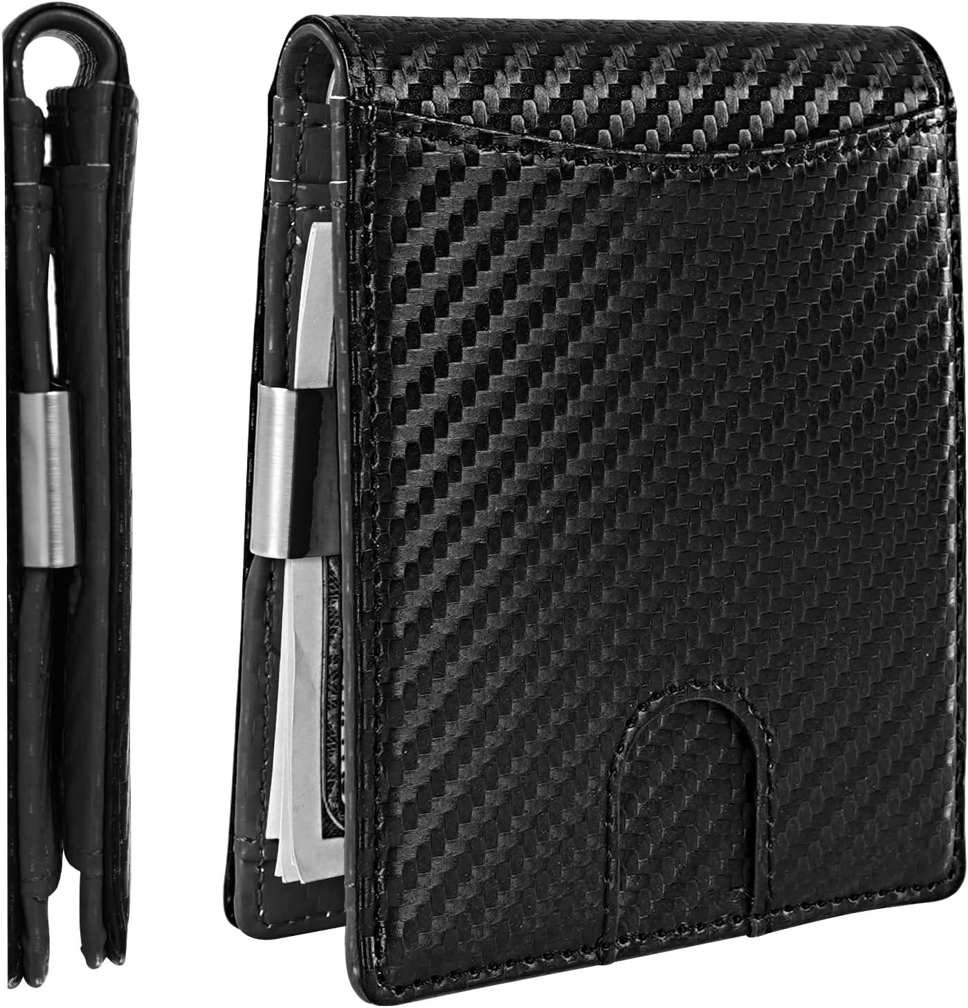 LOSIMEI Mens Slim Wallet with Money Clip, Minimalist RFID