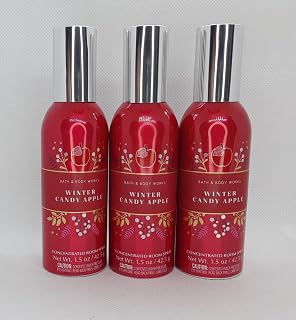Bath and Body Works 3 Pack Concentrated Room Spray 1.5 Oz. Winter Candy Apple