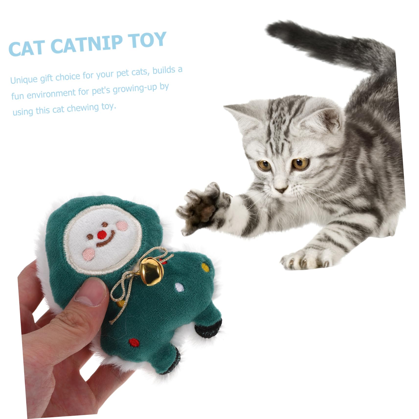 HANABASS 16pièces Jouets Peluche pour Chat Jouets à Mâcher Herbe à Chat pour Noël Interactifs Et Amusants pour Chaton