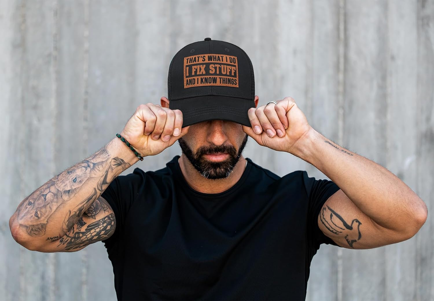 Funny Mens Trucker Hats - I Fix Stuff and Know Things Hat for Men Dad Father Uncle - Adjustable & Breathable Casual Wear - Image 4