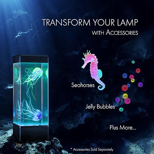 Miniatura 4 de JINX Luminous Jellyfish Lámpara de lava - Lámpara de pez de gelatina con 18 LED de color, bomba de alto rendimiento y funcionamiento silencioso 247,