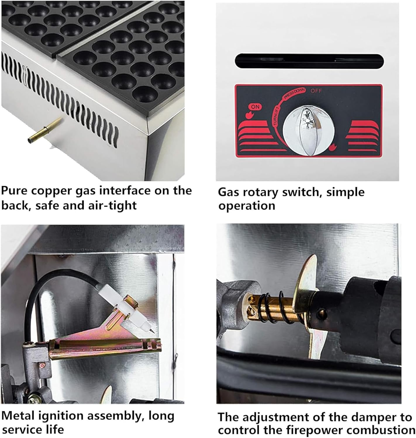 Commercial Takoyaki Maker Machine With 56Pcs 40Mm Ball, Fish Ball Griller Meatball Grilling Machine,Ce/Fcc/Ccc/Pse (A 56 Pcs)