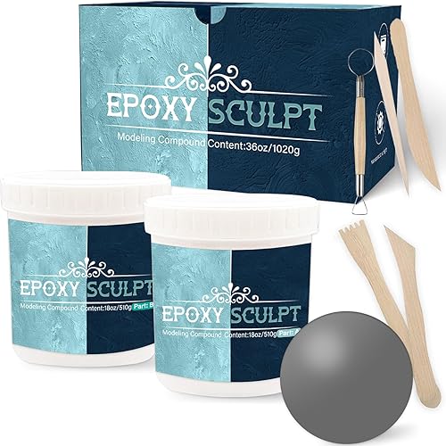 AB Arcilla epoxi para esculpir, 2 partes de pasta de modelado compuesto de arcilla (A y B) 2 libras, arcilla epoxi para esculpir, modelado,