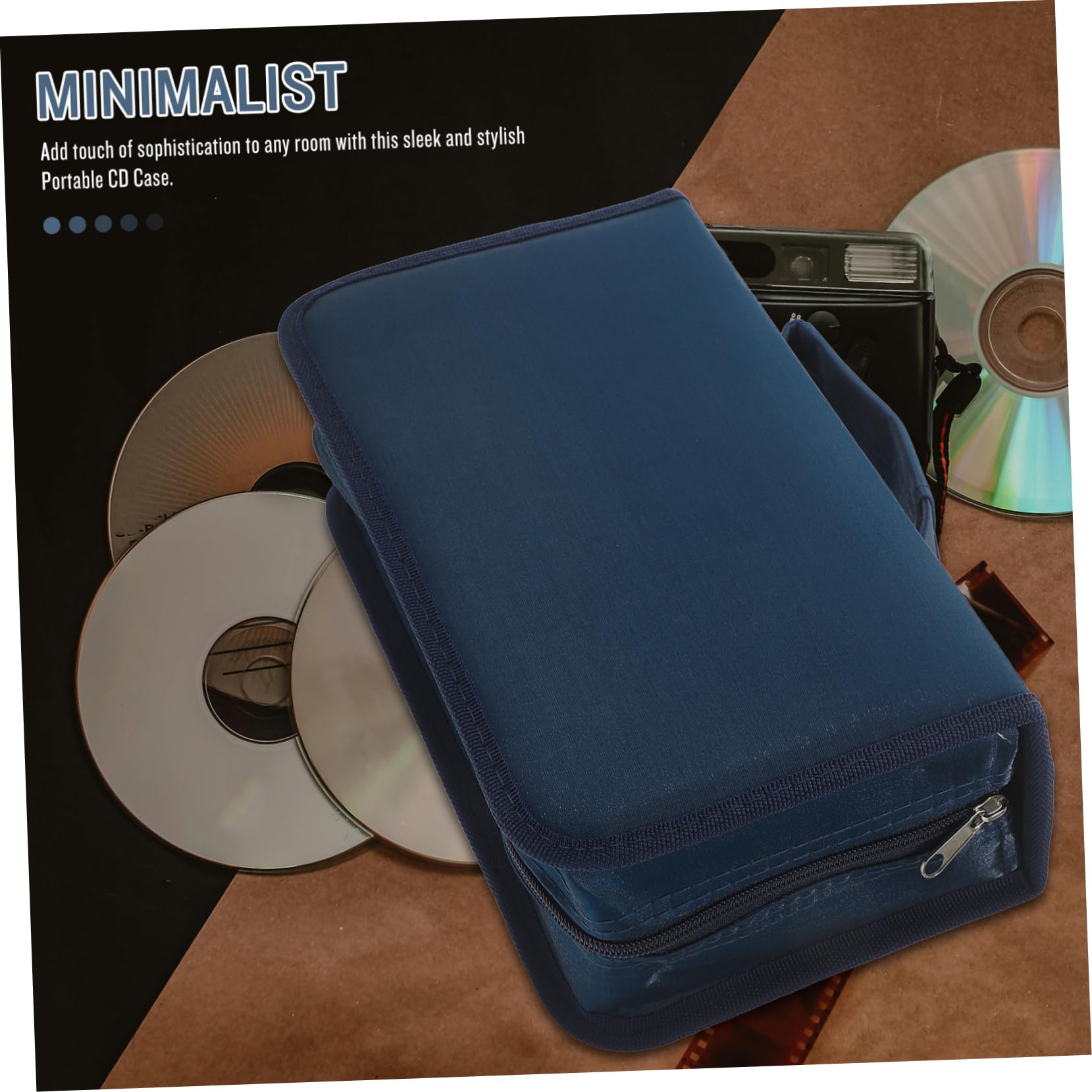 3pezzi Custodia Cd Auto Spaziosa Porta Cd Capacità Organizer Dvd Resistente e Sicuro Design Elegante Profondo Per Collezione Discografica e Viaggi