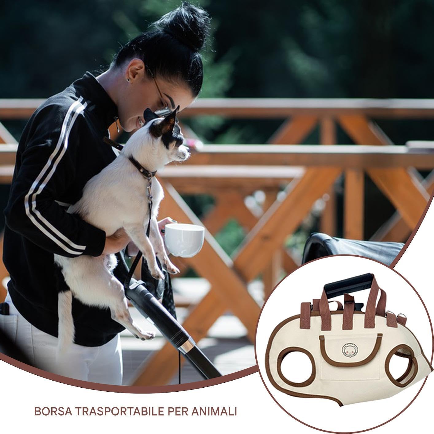 Dog Backpack, Small Pet Outing Pack with Snack Pouch, Lightweight and Secure Fit Design, Adjustable Carry Supply Bag for Daily Walks, Hiking, Travel, Camping, Bike Rides, Indoor