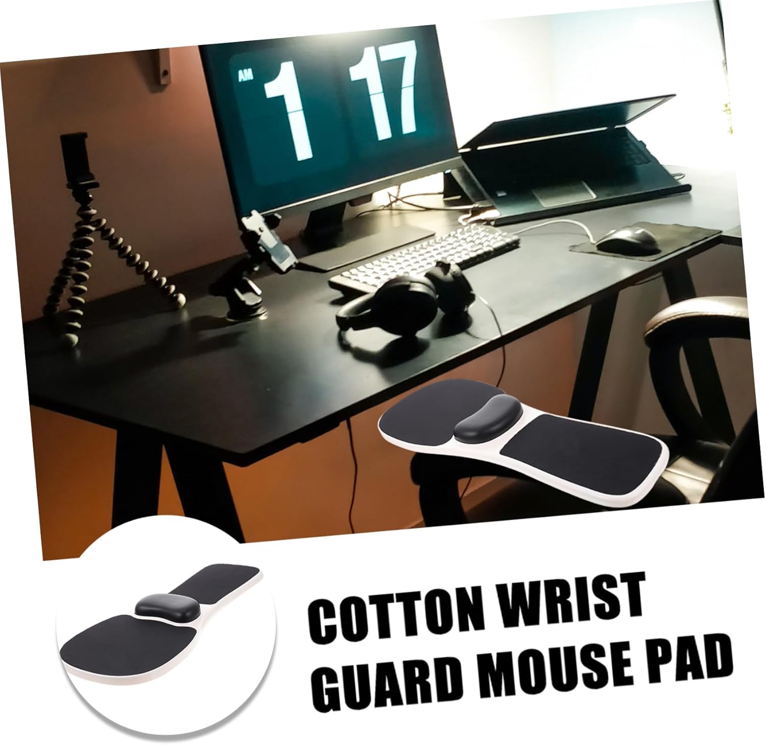 Creative Hand Support Board Elbow Desk Extension for Computer Work Ergonomic Wrist Rest for Gaming and Office Use Smooth Surface for Joint Care Black