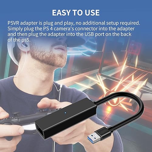 Miniatura 7 de Gugxiom Adaptador de cámara PS4 para PS5, adaptador PS VR, accesorios de controlador PS4, para reproducir PS VR en PS5, PS4 PSVR a PS5, para consola