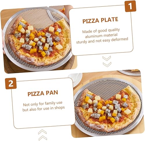 Miniatura 3 de FELTECHELECTR Bandeja redonda para parrilla, bandeja de accesorios para pizza, utensilios de cocina, pantalla de pizza de metal, bandeja para pizza,