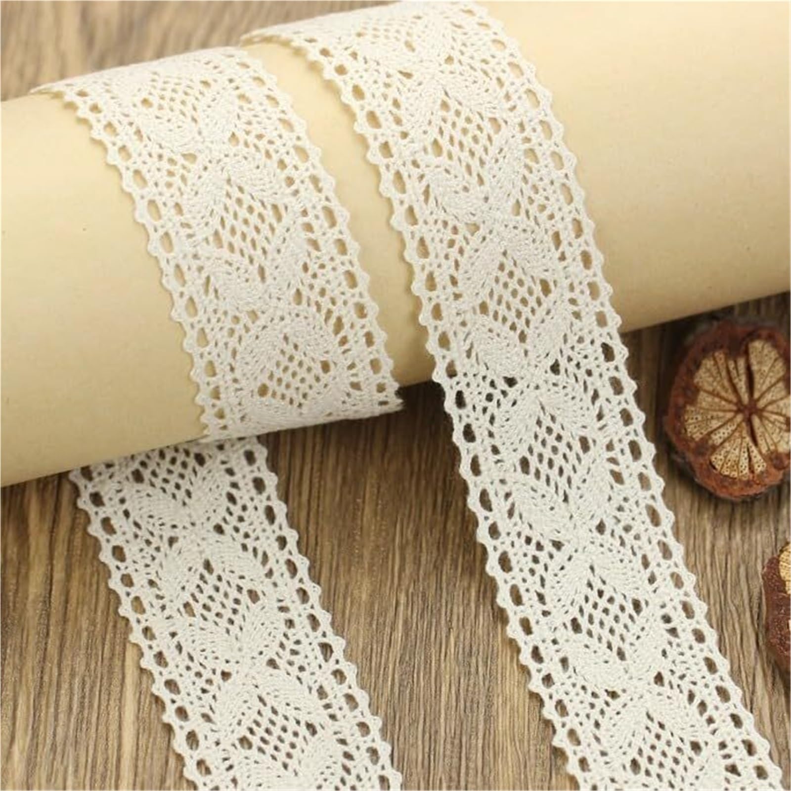 Koronkowa taśma ozdobna, Fabric Lace Trim Ribbon 10m Floral Embroidered Multiple Widths(Style P Width 2.7cm)