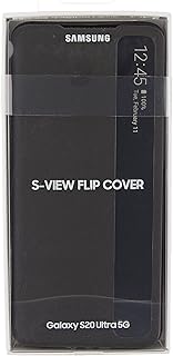 Samsung Galaxy S20 Ultra Case, S-View Flip Cover - Black (US Version with Warranty), Model:EF-ZG988CBEGUS
