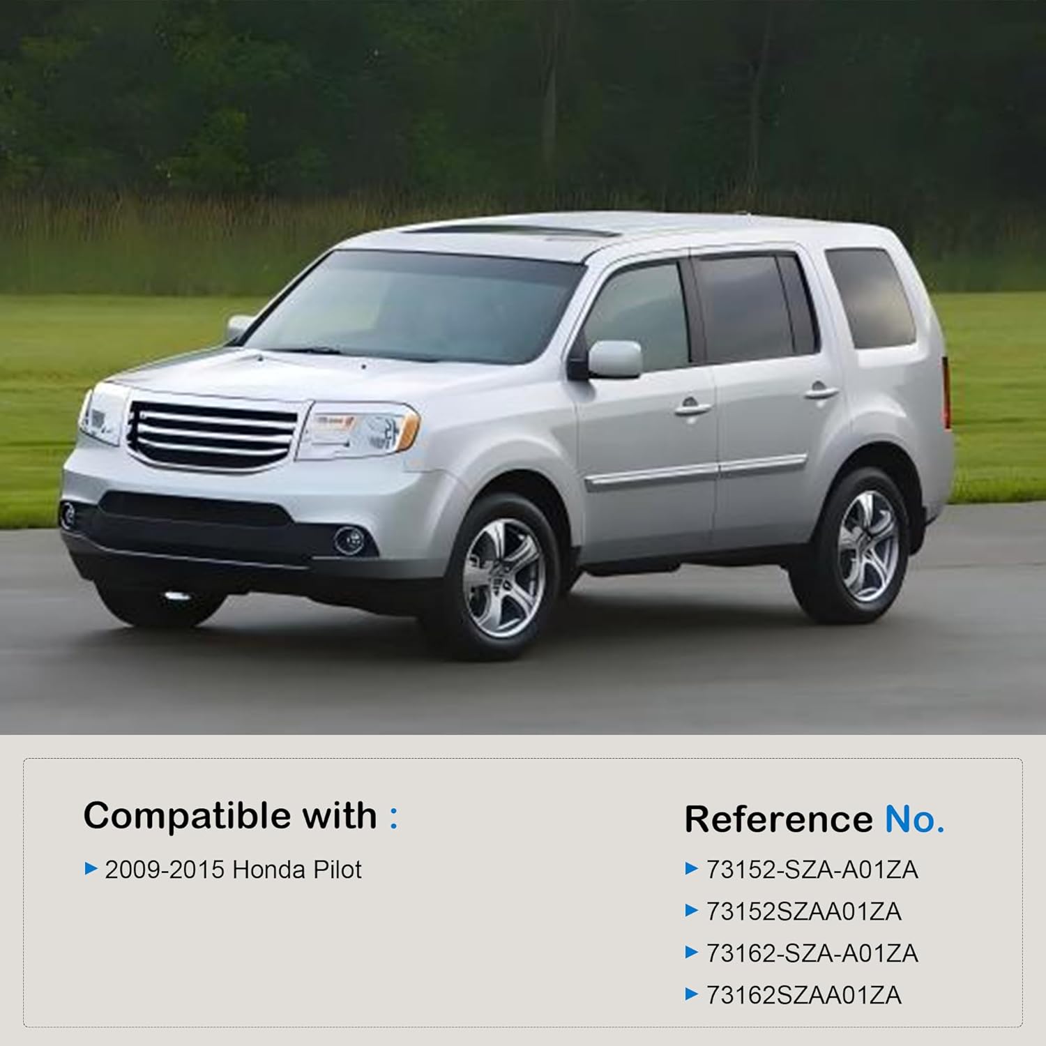 A Pillar Windshield Trim Molding Garnish Assembly Compatible with 2009-2015 Honda Pilot Left and Right Side Window Molding 73152-SZA-A01ZA 73162-SZA-A01ZA