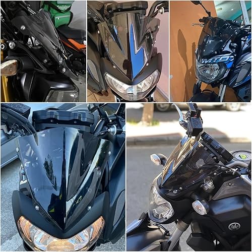 Miniatura 5 de Parabrisas para Yamaha MT07 FZ07 MT07 MT09 FZ09, accesorios de motocicleta, deflectores de viento Parabrisas MT-07 FZ-07 FZ MT 07 09 a la moda