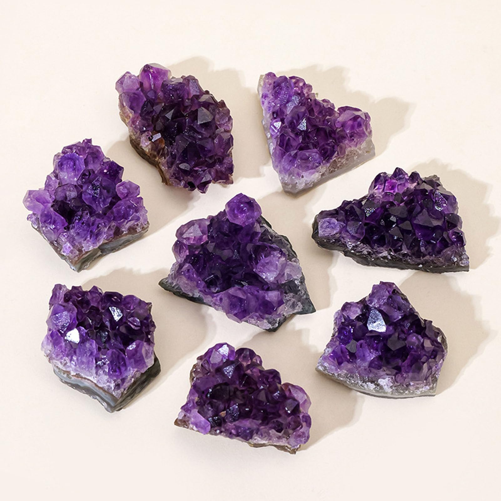 Geodas de Amatista Naturales, Cristales morados crudos, Cristales curativos de Cuarzo para Adultos, decoración de Piedra de geoda Real, geoda de Roca de Cristal Amythestyst,100G