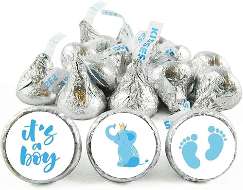 Miniatura 4 de Etiquetas adhesivas de gota de chocolate con texto en inglés "It's a Boy" con texto en inglés "It's a Boy", se adapta a recuerdos de fiesta de
