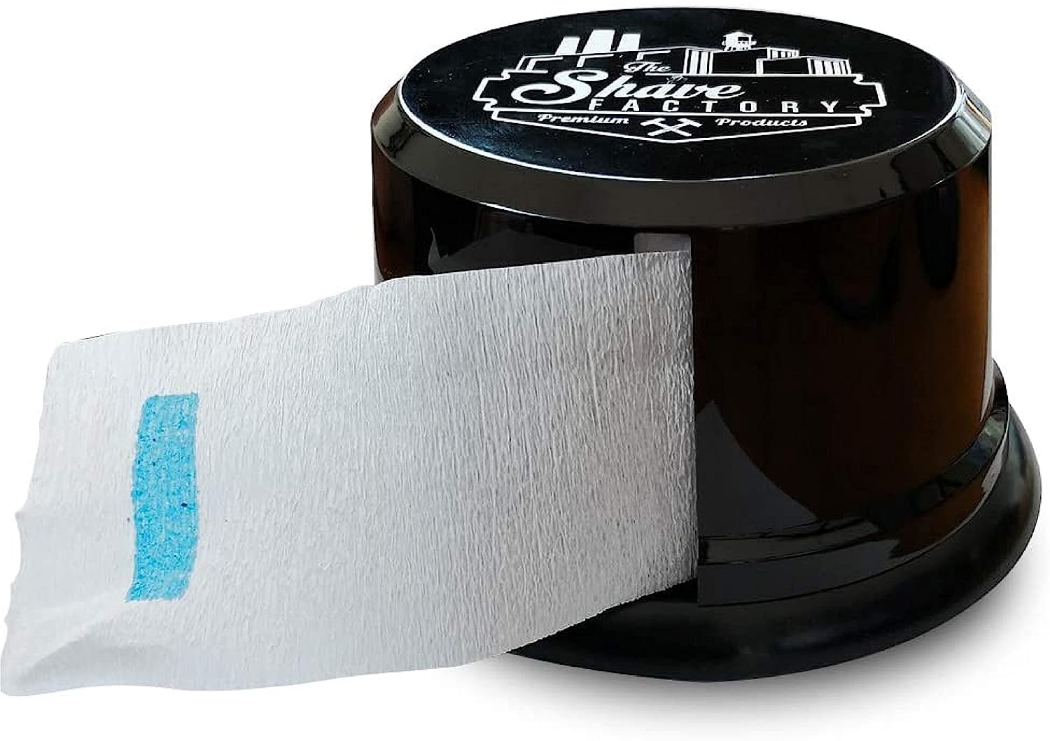 The Shave Factory Neck Strip Dispenser, Neck Strips Case, Neck Covering Paper Case Container (Black)