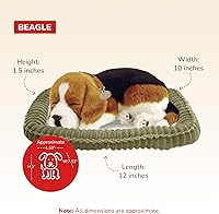 Vista 3 de Original Perfect Petzzz Beagle, realista, peluche interactivo y realista para mascotas, perro de compañía con 100% piel sintética hecha a mano