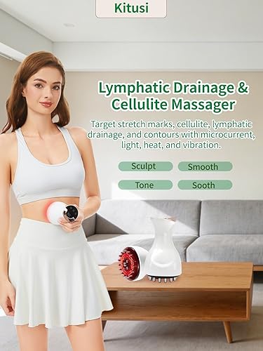 Miniatura 2 de Lymphatic Drainage Massager & Anti Cellulite Massage Tool, for Legs, Arms & Belly, Body,Helps Reduce Stretch Marks & Cellulite,with Microcurrent,