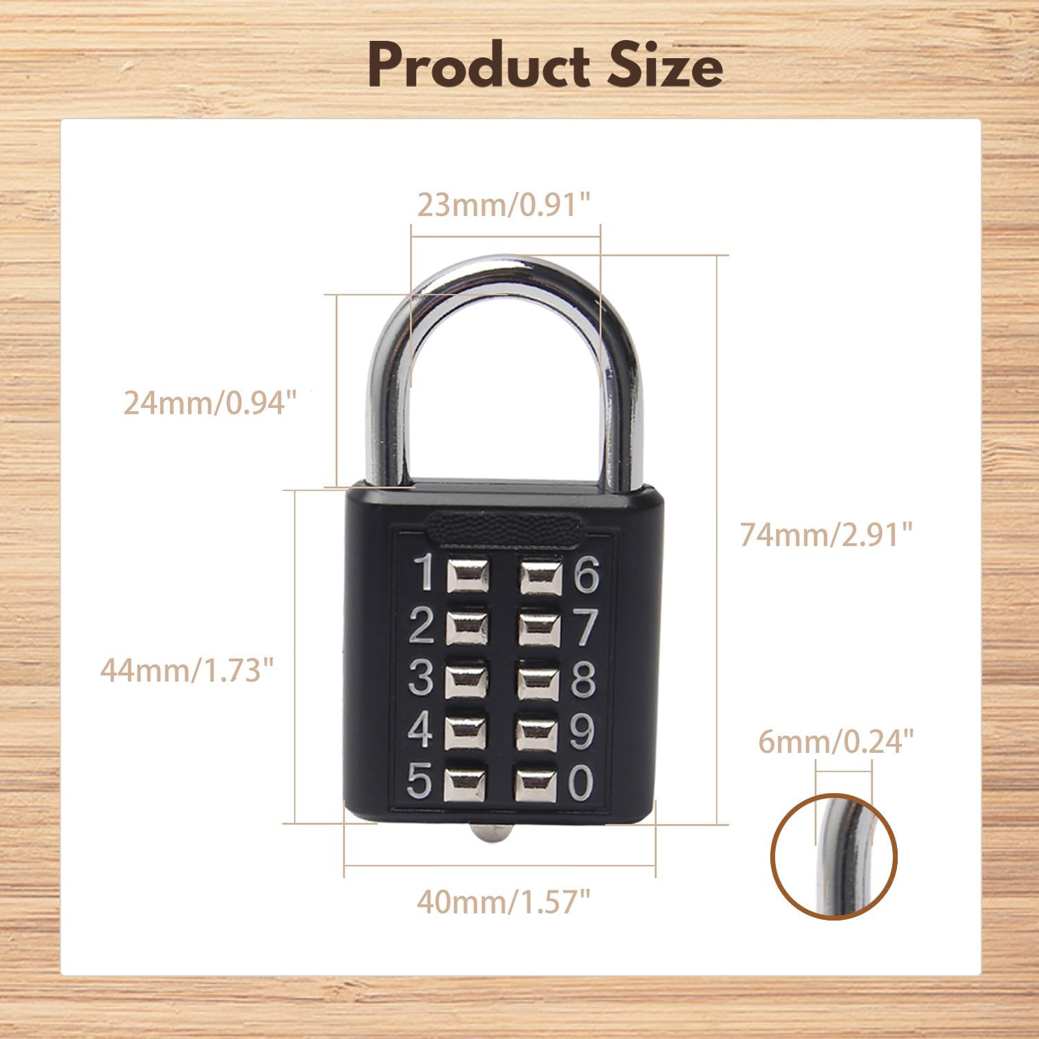 MroMax 5-Digit Combination Padlocks, 3Pcs Push Button Locks Black, Zinc Alloy Luggage Padlock for School Locker, Gym, Case, Fence Gate, Drawer and Toolbox (Non Modifiable Password)