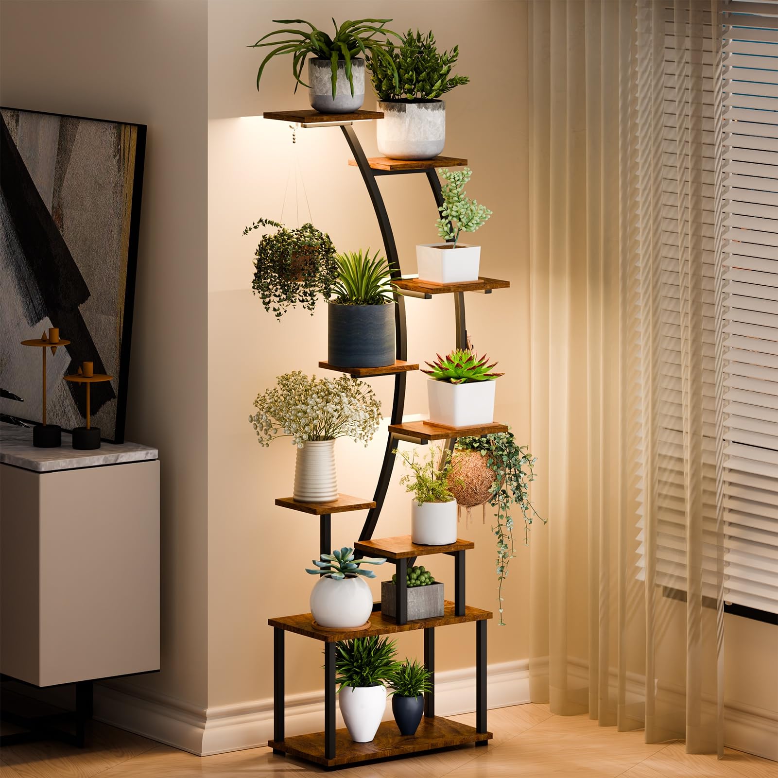 Étagère plantes grow lights pour sauver vos fleurs du manque de jour