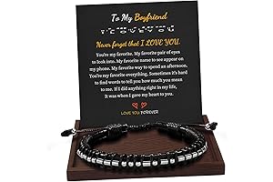 Meaningful Gift for Boyfriend: Morse Code Inspirational Bracelets for Men