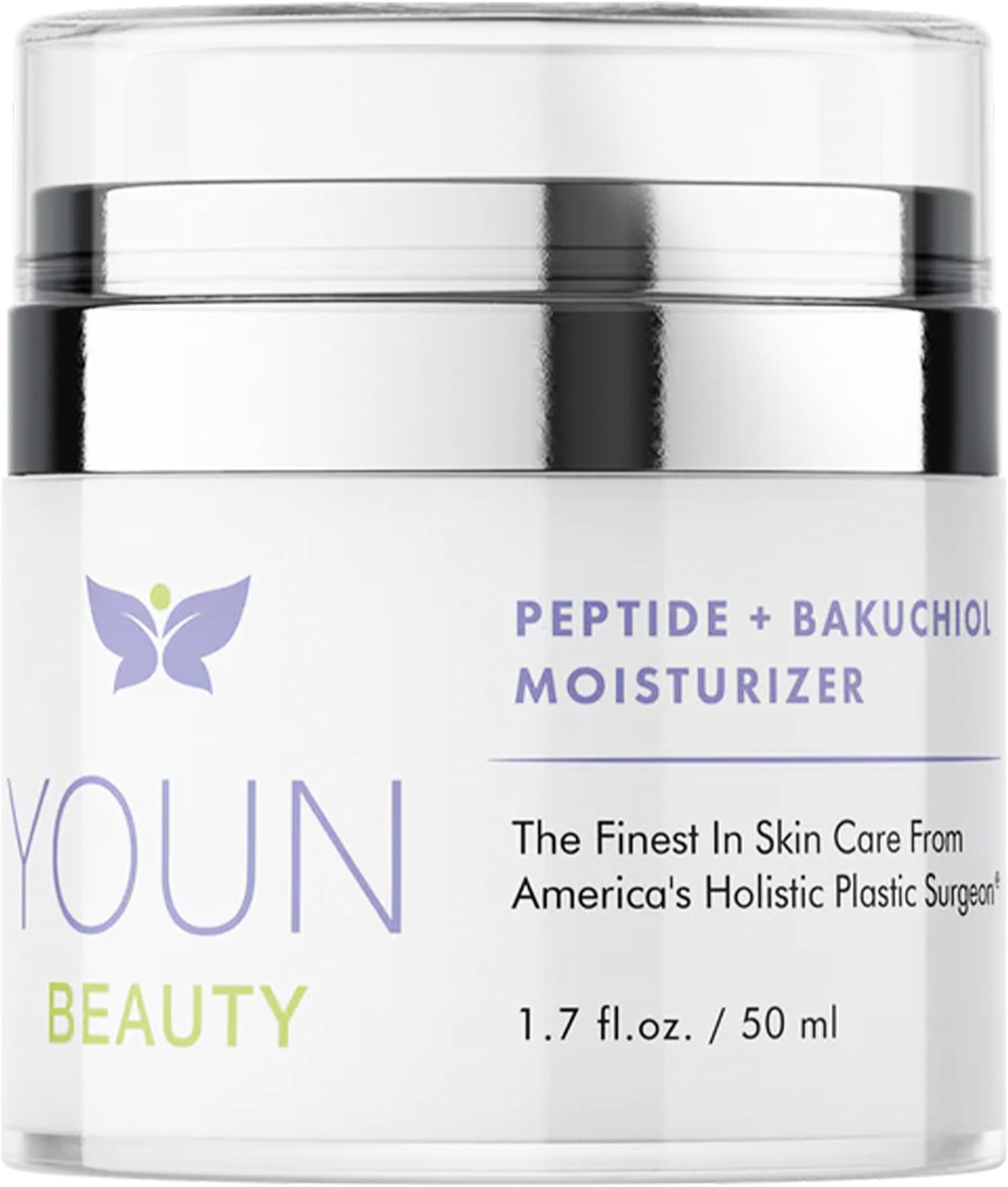 YOUN Beauty Dr. Holistic Anthony Youn: Peptide and Bakuchiol Moisturizer - Alternative to Retinol Face Cream Paraben Free