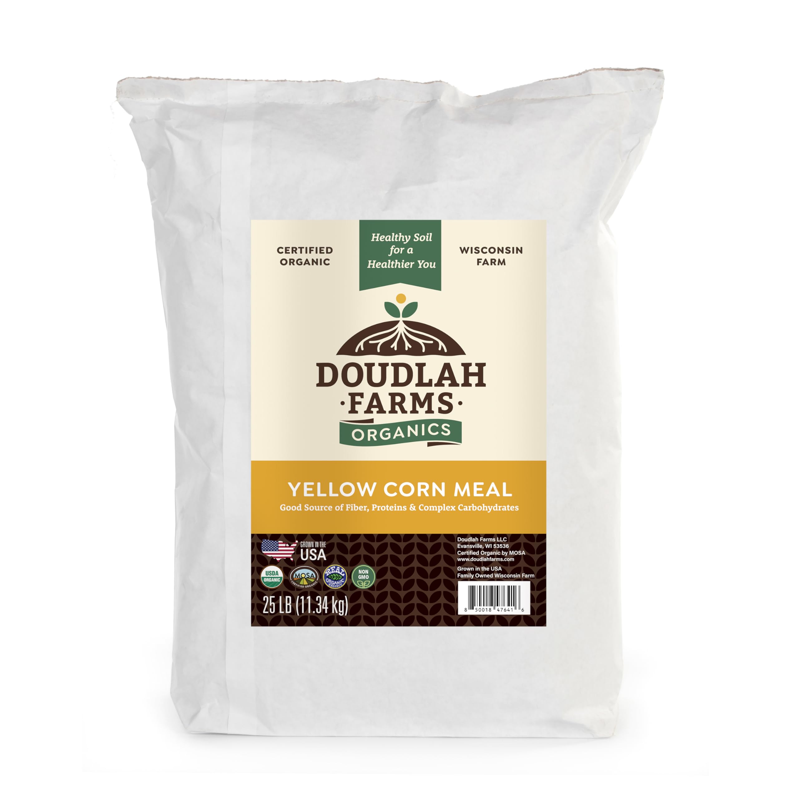 Amazon.com : Organic Yellow Cornmeal 25 lb Fine Grind - Non-GMO