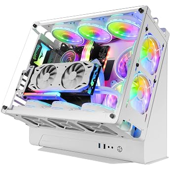 Mars Gaming MCB ATX XL PC Gaming Case, White, Custom Premium Edition, Modular Dual-Chamber Structure, MCBW