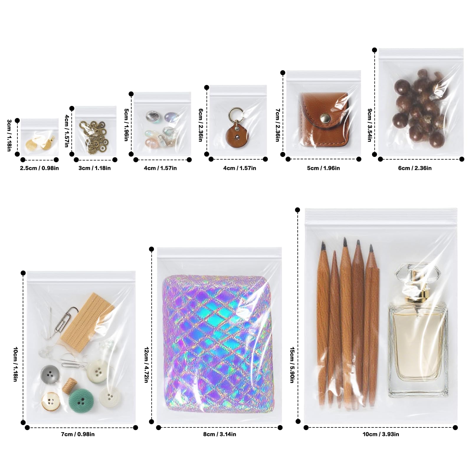 Bolsitas Plastico Pequeñas Bolsas De Plástico Con Cierre Zip Transparentes 3x3 Pulgadas - Resellables, Grosor 2 Mil, Marca Secure Seal Bolsas Plásticas 2 Mil