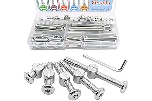 Weideer 30 Sets Crib Screws Hardware Replacement Kit