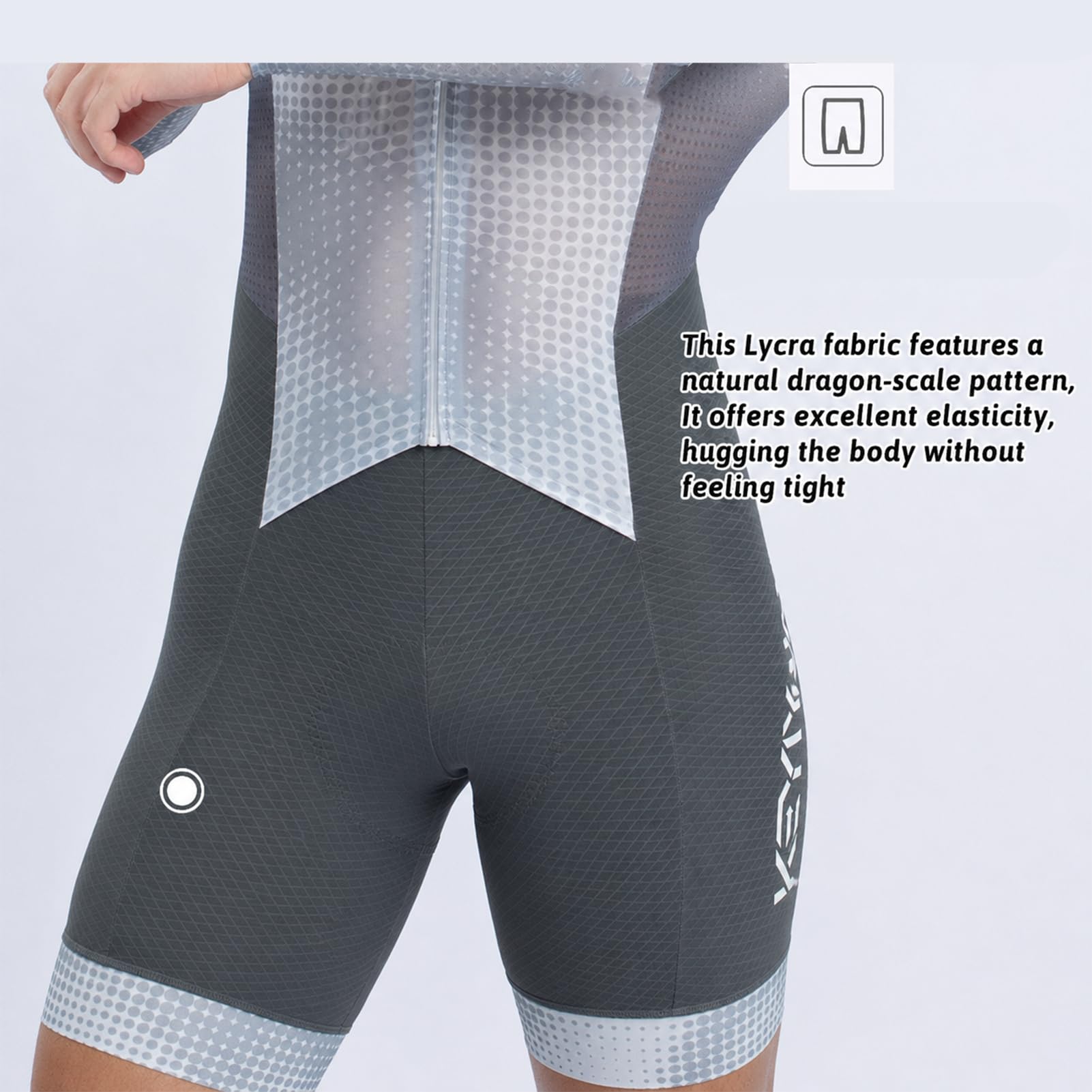 Tuta Ciclismo Uomo Manica Lunga – Aero, Fondello Alta Densità | Traspirante, asciugatura rapida, 3 tasche posteriori, UPF 50+, protezione UV, per ciclismo su strada & triathlon