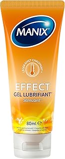 MANIX Effect : Gel Lubrifiant Intime (80mL) Effet Chauffant / Inodore et Sans Paraben / Compatible avec les Préservatifs