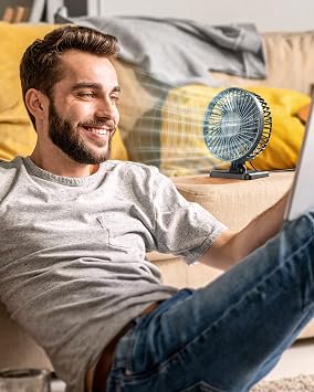 Gaiatop USB Desk Fan, Personal Portable Quiet Small Table Desktop fan