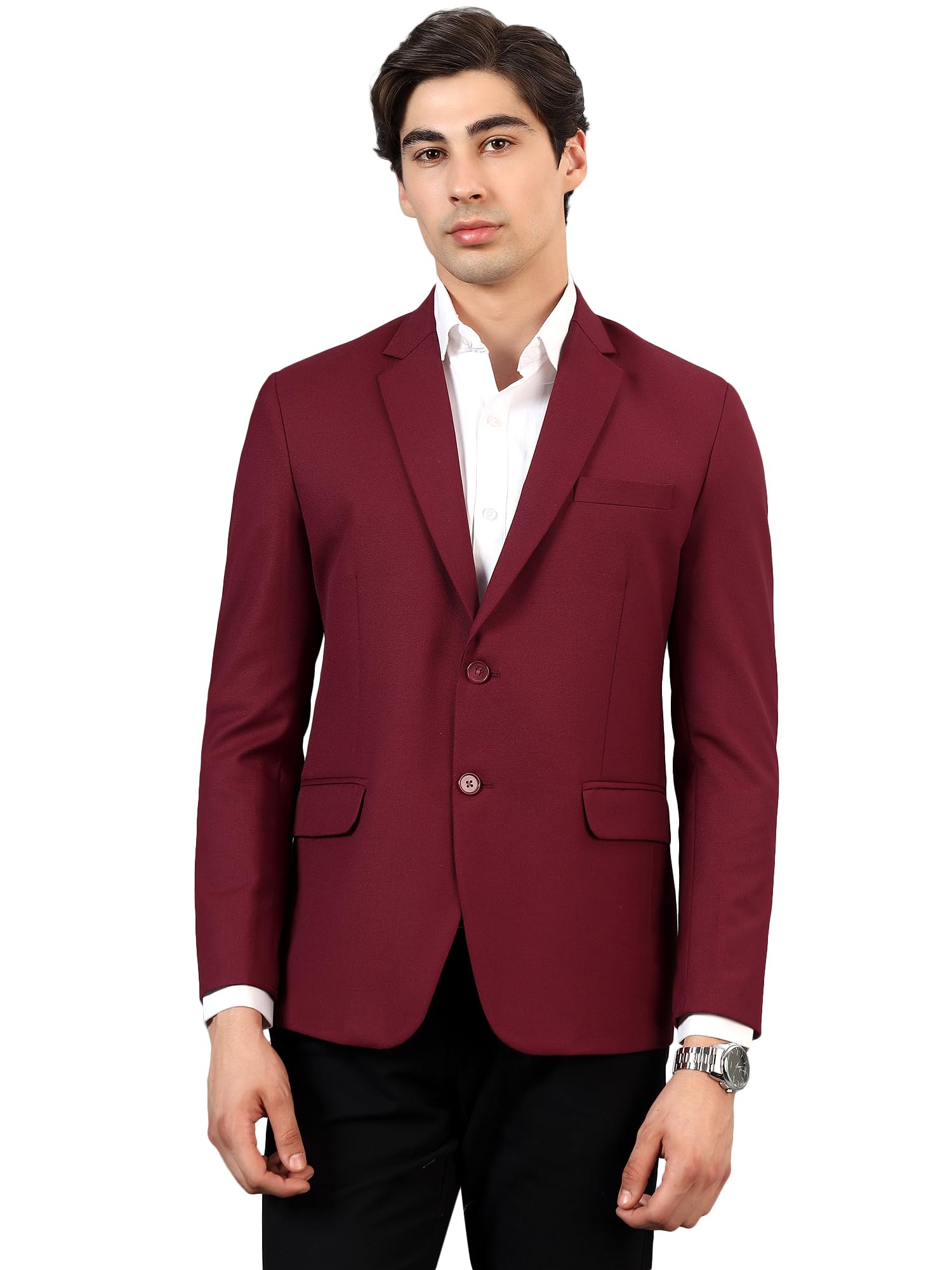 rb rajniti blazer Men's Pinstripe Double-Breasted Blazer, Slim Fit, Notch Lapel, Formal-picture-28