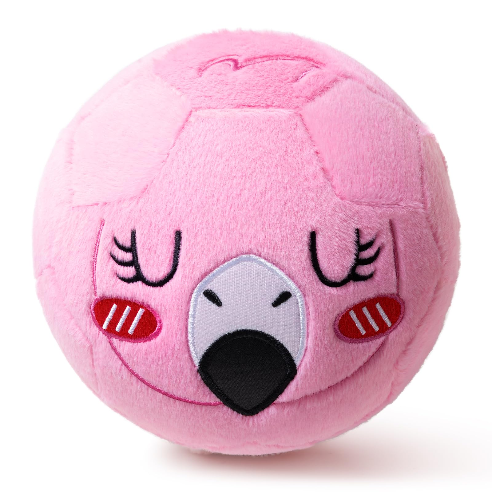 VangeBow Soft Indoor Football Gifts for Boys Girls, Inflatable Plush Lightweight Baby Kids Ball Toys for Toddlers 1-3 4 5 Year Old Children First Birthday Gift (Flamingo, Pump Include)