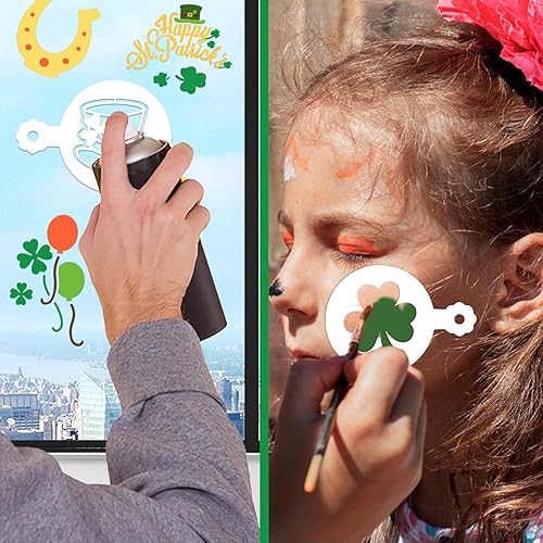 Miniatura 5 de JULBEAR 36 plantillas reutilizables para pasteles de galletas del día de San Patricio, herramientas de molde para galletas, bricolaje, vacaciones,