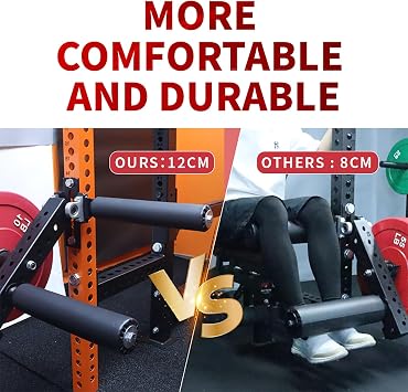 Leg Extension Machine Leg Curl Machine Adjustable Leg Extension Attachment for Home Gym Leg Extension Rack Attachment, Fitness Squat Rack Accessories, Diameter 120 mm/4.7 inch Thick Foam