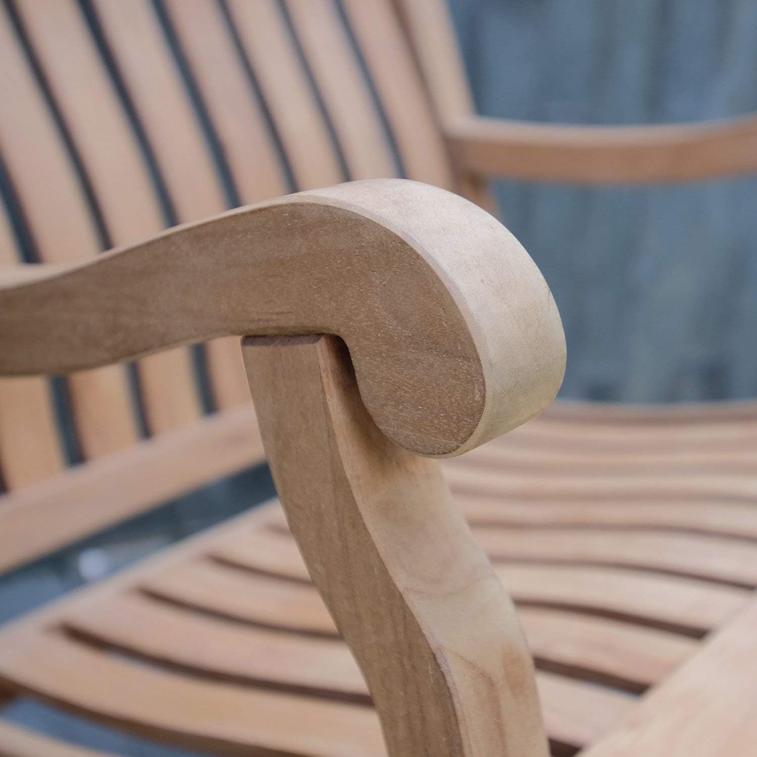 Cambridge Casual Marlow Teak Wooden Porch Rocking Chair – Durable Outdoor Rocker for Patio, Deck, and Porch – Stylish and Comfortable Wooden Rocking Chair for Relaxing in Outdoor Spaces
