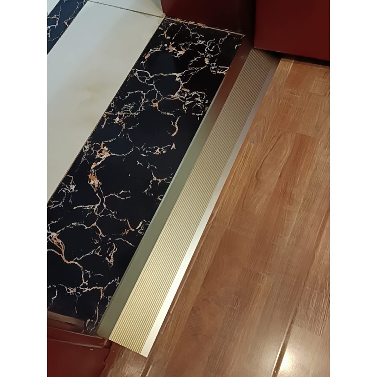 Buy ETULLE Floor Transition Strip 4 Inch Wide, Metal Doorway Reducer