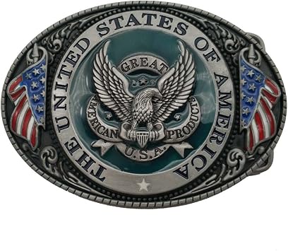 Buckle Rage Belt Buckle Oval Eagle"The United States Of America"