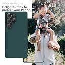 YATWIN Silicone Back Case for Samsung Galaxy S25 Ultra, Soft-Touch Phone Back Cover for Samsung Galaxy S25 Ultra - Dark Green gallery image